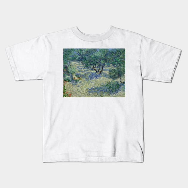 Olive Orchard by Vincent van Gogh Kids T-Shirt by Classic Art Stall